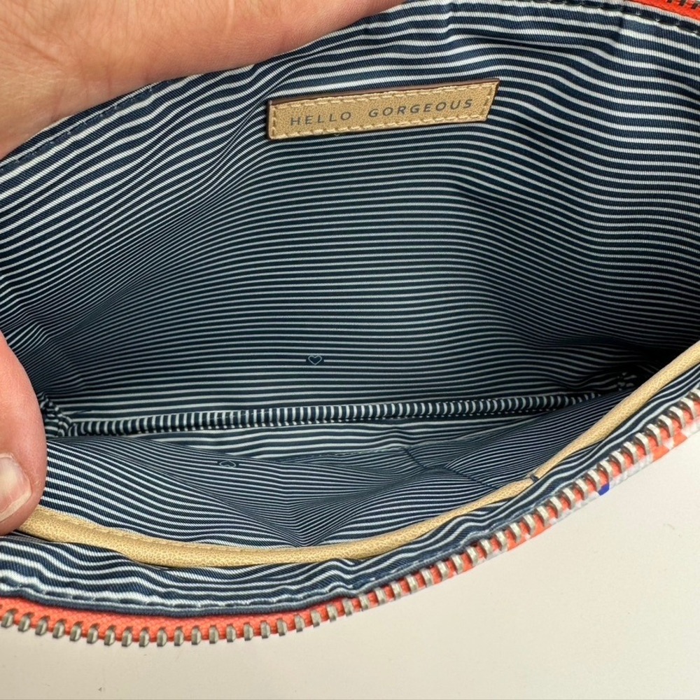Stella & Dot Geometric Triangle‎ Clutch Bag Handbag Zip Pouch Travel - Picture 6 of 10